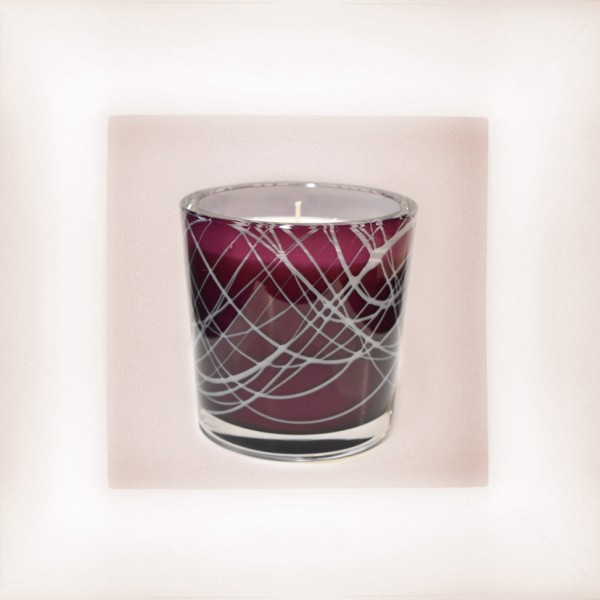 Candle "Abstract" purple