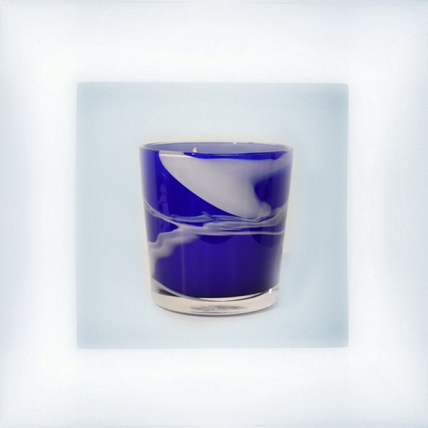 Candle "Abstract" cobaltblue